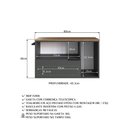 Ver imagem 6 de Gabinete de Banheiro com 2 Portas 1 Gaveta e Toalheiro 80cm Suspenso Multimóveis Crpro-BAL013 Mel/