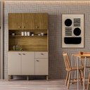 Ver imagem 3 de Kit Cozinha Style 6 Portas Freijó Vanilla Ripado - Kits Paraná