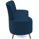 Ver imagem 2 de Sofá Chaise Living 2 Lugares 135cm para Sala Cayman K01 Veludo Azul Marinho