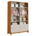 Ver imagem 3 de Guarda Roupa Infantil Lótus Liso 4 Portas Areia Savana - Reller