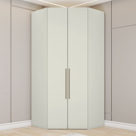 Guarda-roupa Closet Canto Modulado 2 Portas 3 Gavetas Seletto Henn - Areia Hp