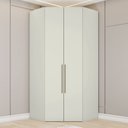 Ver imagem 1 de Guarda-roupa Closet Canto Modulado 2 Portas 3 Gavetas Seletto Henn - Areia Hp