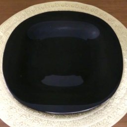 Kit 12 Pratos Rasos 27cm Vidro Opalino Lyor Quadrado Carine Black Brilhante Mesa Posta - 3 Kit 12 Pratos Rasos 27cm Vidro Opalino Lyor Quadrado Carine Black Brilhante Mesa Posta - 3