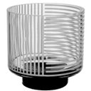 Ver imagem 1 de Vaso Decorativo Enfeite Casa Listras Home&co Vidro 10x10x10cm Transparente