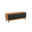Ver imagem 2 de Rack Kappesberg 3 Portas 3d Canela/preto 136cm
