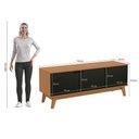 Ver imagem 4 de Rack Kappesberg 3 Portas 3d Canela/preto 136cm
