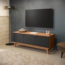 Ver imagem 1 de Rack Kappesberg 3 Portas 3d Canela/preto 136cm