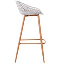 Ver imagem 5 de Kit 4 Banquetas Mônaco Clarice Alta Fratini 96 cm (altura) em Polipropileno Nude Base em Aço