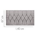 Ver imagem 2 de Painel Estofada Istambul Botão Capitonê 140cm Casal Para Cama Box Quarto Suede Cinza Claro - Ahazzo
