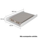 Ver imagem 3 de Trocador de Fraldas para Berço 82,5cm Branco Brilho - Peroba Móveis