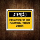 Ver imagem 1 de Kit 3 Placas Atenção Portão Exclusivo Entrada Saída Veículos