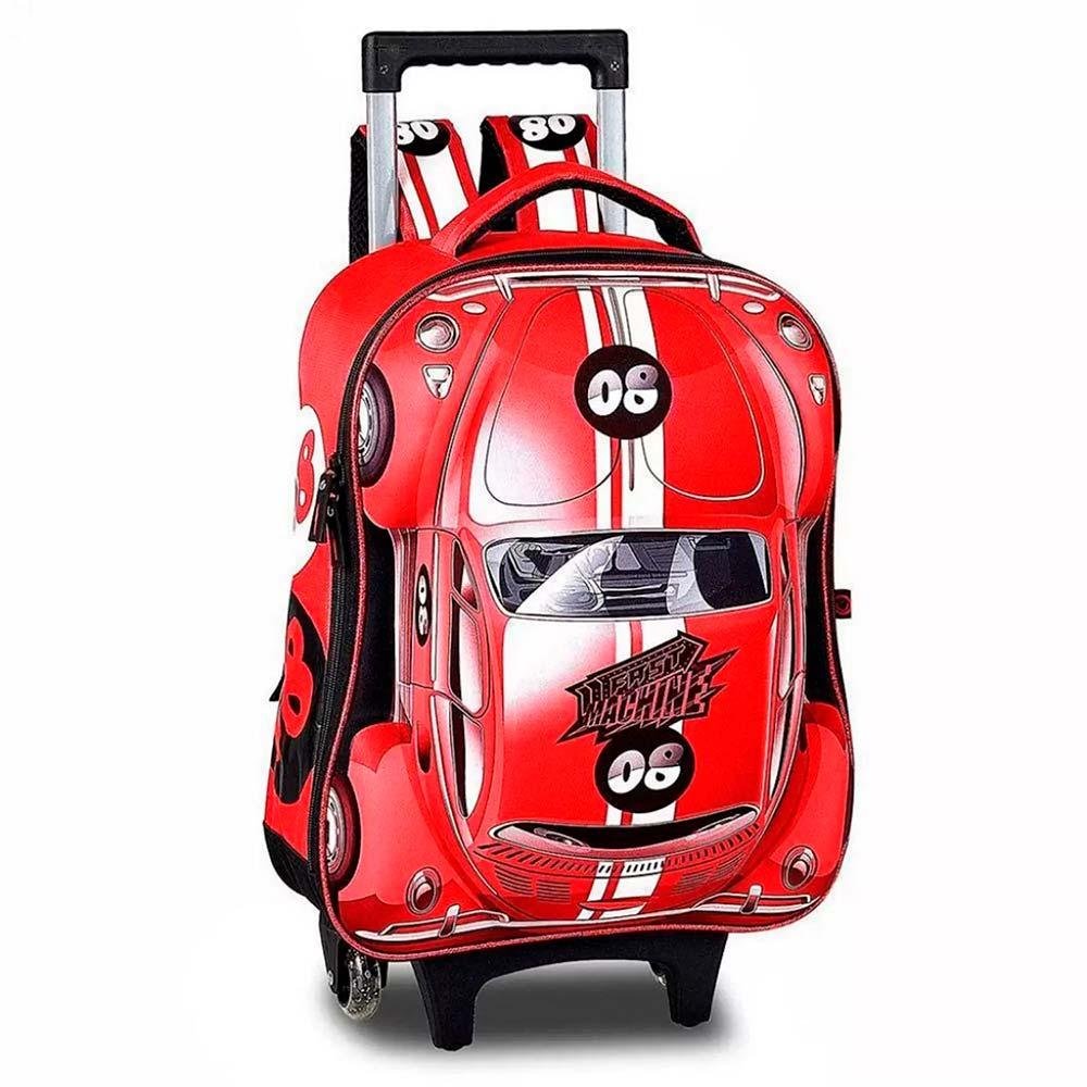 Mochila 3D de Rodinhas Infantil - Fusca Vermelho - ClioStyle ...