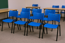 Ver imagem 1 de Kit 6 Cadeiras Iso Fixa Empilhável Escola Igreja Salão:azul