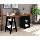 Ver imagem 2 de Escrivaninha Bali Canela/Preto - Vrk Comercio On-Line