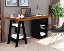 Ver imagem 2 de Escrivaninha Bali Canela/Preto - Vrk Comercio On-Line