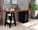 Ver imagem 3 de Escrivaninha Bali Canela/Preto - Vrk Comercio On-Line