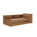 Ver imagem 5 de Cama Solteiro com Nicho e Cama Auxiliar Aria Marrom/Nogal
