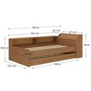 Ver imagem 3 de Cama Solteiro com Nicho e Cama Auxiliar Aria Marrom/Nogal