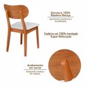Ver imagem 5 de Kit 4 Cadeiras Madeira Maciça, Multilaminada e Estofada Letícia Espresso Móveis 