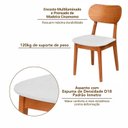 Ver imagem 6 de Kit 4 Cadeiras Madeira Maciça, Multilaminada e Estofada Letícia Espresso Móveis 