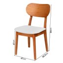 Ver imagem 4 de Kit 4 Cadeiras Madeira Maciça, Multilaminada e Estofada Letícia Espresso Móveis 