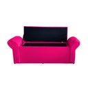 Ver imagem 4 de Kit Dubaí Cabeceira de Cama Box Casal e Recamier Baú Solteiro 90 Cm Suede Rosa Pink do Lar Móveis