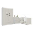 Ver imagem 2 de Quarto de Bebê Completo com Berço Americano 3 em 1 Pirulito Multimóveis Mp4617 Branco/off White