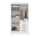 Ver imagem 3 de Guarda Roupa 4 Portas Sobral Branco Rosa Lilás Azul Flex 870440 Moval