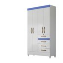 Ver imagem 6 de Guarda Roupa 4 Portas Sobral Branco Rosa Lilás Azul Flex 870440 Moval