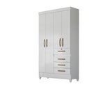 Ver imagem 1 de Guarda Roupa 4 Portas Sobral Branco Rosa Lilás Azul Flex 870440 Moval