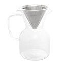 Ver imagem 1 de Cafeteira de Vidro Borossilicato 800 Ml Filtro de Aço Inox Lyor