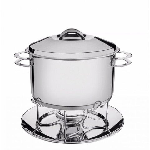 Rechaud Inox Fundo Triplo com Fogareiro 6,1L Tramontina