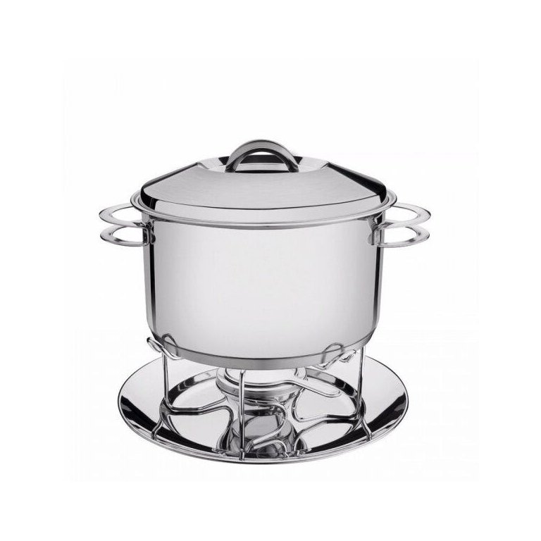 Rechaud Inox Fundo Triplo com Fogareiro 6,1L Tramontina