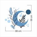 Ver imagem 5 de Adesivo Floral Boho Azul Estilo Nórdico 80x68 Minimalista Mod.05