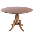 Ver imagem 1 de Mesa Redonda de Madeira Paris Entalhada Cor Imbuia