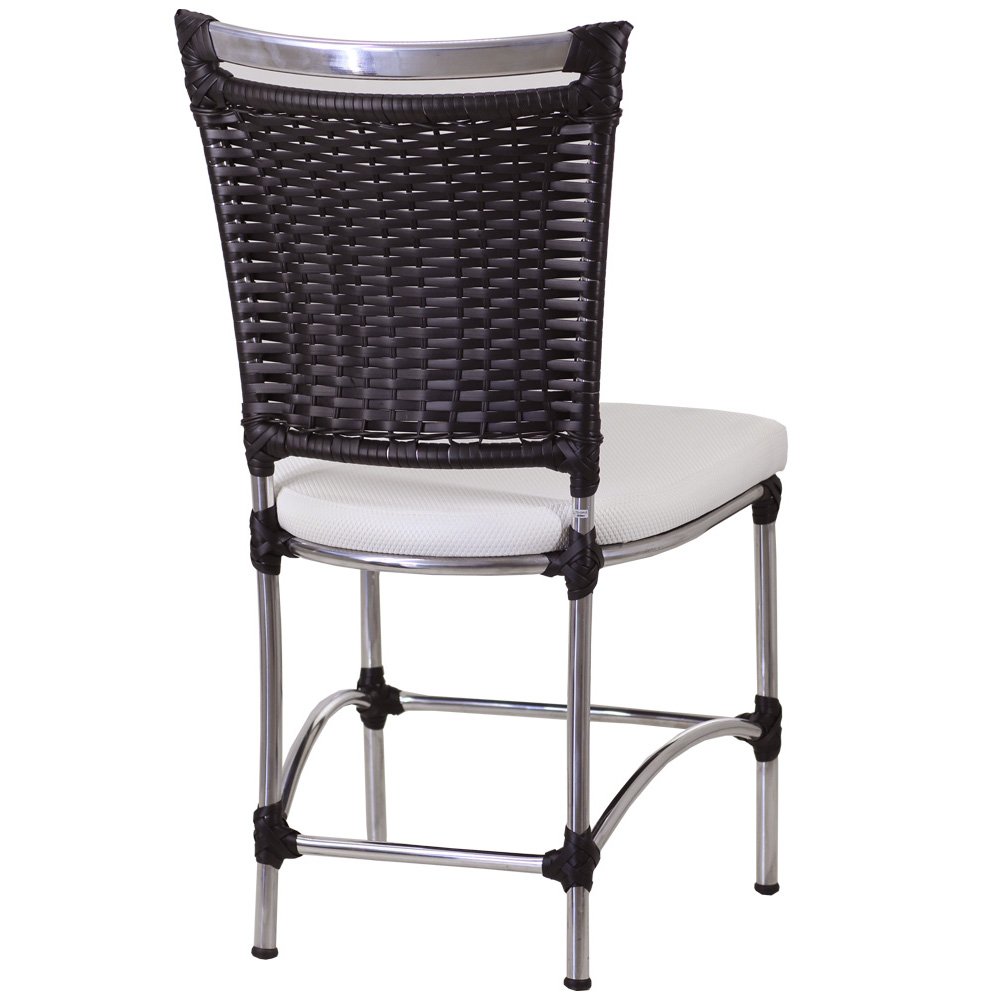 Cadeira em Alumínio e Fibra Sintética JK para Cozinha, Edícula - Tabaco - 2