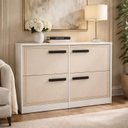 Ver imagem 1 de Sapateira para Quarto 24 Pares Valência Bege/Creme/Branco