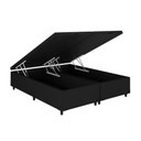 Ver imagem 2 de Cama Box Baú Queen Bipartido Preto Colchão Molas Ensacadas Airtech Springpocket 158x198 - Ortobom