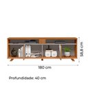 Ver imagem 4 de Rack Bancada Para Tv Até 70 Polegadas 1,80M Nt 1290 Freijó / Off White Freijó Trend