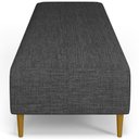Ver imagem 2 de Kit 02 Puffs Decorativo Sala de Estar Bali W01 Pés Palito 210x60cm Linho Cinza Escuro - Lyam Decor