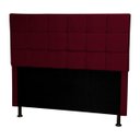 Ver imagem 1 de Cabeceira Cama Box King Size Londres 1,90 Suede Bordo Navega Móveis