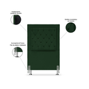 Ver imagem 3 de Cabeceira de Cama Box Solteiro 90 Cm Baronesa - Verde