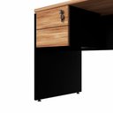 Ver imagem 4 de Gaveteiro Organizador 33cm X 42,5cm 2 Gavetas Escritório F5 Cor:nogal com Preto