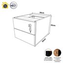 Ver imagem 2 de Gaveteiro Organizador 33cm X 42,5cm 2 Gavetas Escritório F5 Cor:nogal com Preto