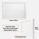 Ver imagem 2 de Cabeceira para Cama Box Queen 184cm Phili Lisa Facto Off White - Sallar Home
