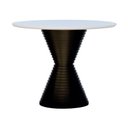 Ver imagem 1 de Mesa de Jantar Apollo Tampo Redondo Ø100 Preto/Branco