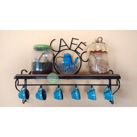 Porta Café Uai Artesanatos Rustico Ferro e Madeira Artesanal