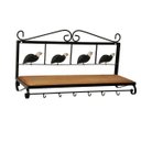 Ver imagem 2 de Prateleira 1 Andar Artesanal Rustico Uai Artesanatos Ferro e Madeira Preto e Marrom