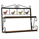 Ver imagem 1 de Prateleira de 2 Andares Rustica Uai Artesanatos Artesanal Ferro e Madeira