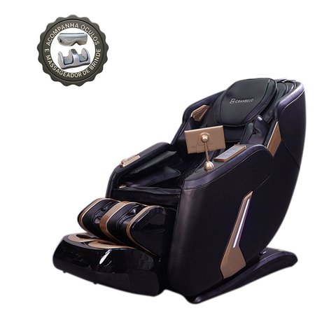 Poltrona de Massagem Stark 3D Aquecimento Gravidade Zero Reclinável Bivolt Brinde Massageador e Ócul